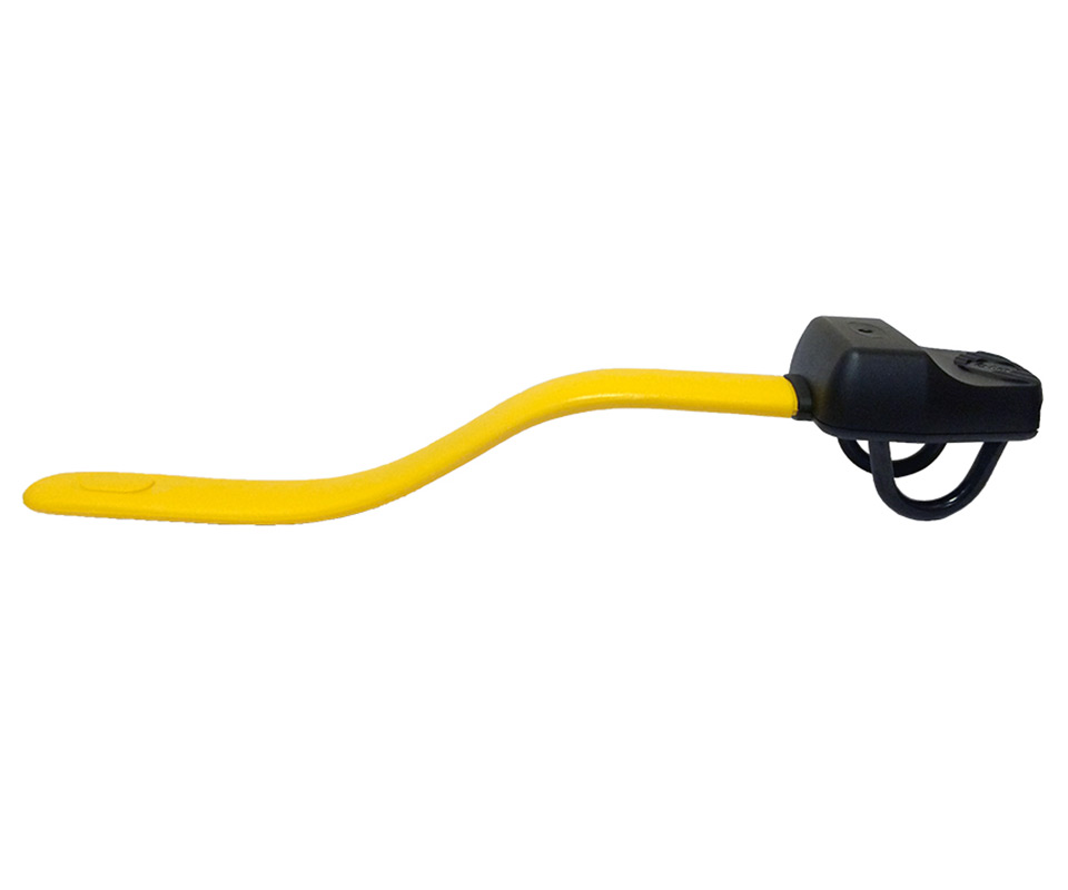Lenkradkralle Stoplock HG-149-00 Pro von Saxon (gelb), einzeln ohne Schlüssel (Seitenansicht)