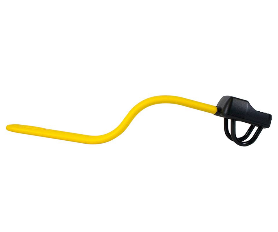 Lenkradkralle Stoplock HG-150-00 Pro Elite von Saxon (gelb), einzeln ohne Schlüssel (Seitenansicht)