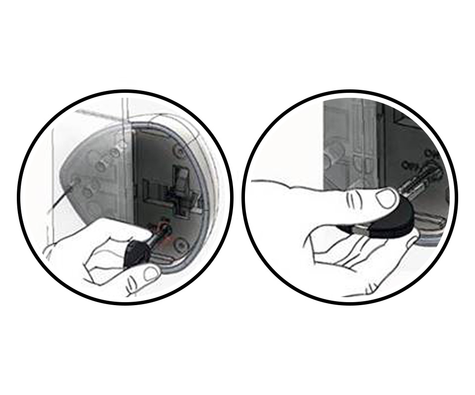 Laderaumsicherung Noval von Daken, visuelle Computergrafik mit Betätigung der On/Off-Verstellmöglichkeit (Combo)